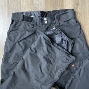 Foursquare Snowboard Pants Mens Sz M Black Adjustable Waist Ski